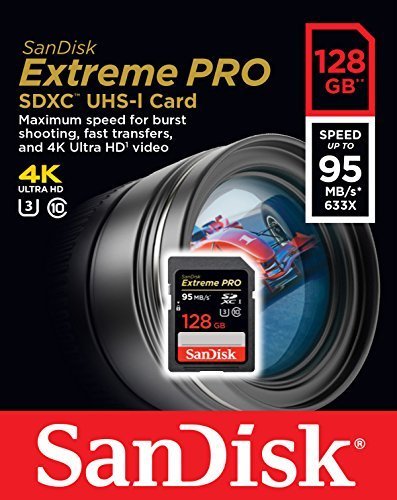 Карта памяти SanDisk Extreme Pro SDXC UHS Class 3 V30 95MB/s 128GB