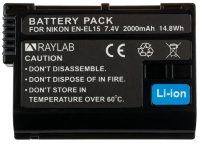 Аккумулятор Raylab RL-ENEL15 2000мАч (для D810, D800, D800E, D750, D610, D7100)	