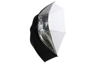 Зонт комбинированный Raylab SU-04 черный/серебристый 100см