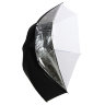 Зонт комбинированный SU-04 черный/серебристый 100см