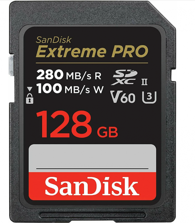 Карта памяти SanDisk SDXC 128GB Extreme PRO UHS-II V60 280/100MB/s