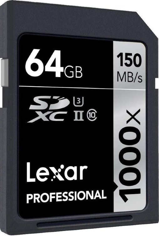 Карта памяти Lexar Professional 1000x SDXC UHS-II 64GB