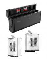 Зарядное устройство Telesin + 2 аккумулятора для GoPro Hero 9/10/11(GP-PT-G01)