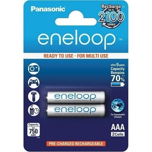 Аккумулятор Panasonic Eneloop BK-4MCCE/2BE 750 mAh 2шт AAA