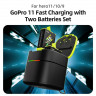 Быстрое зарядное устройство Telesin GP-FCK-B11+2 аккумулятора для Gopro HERO9/10/11