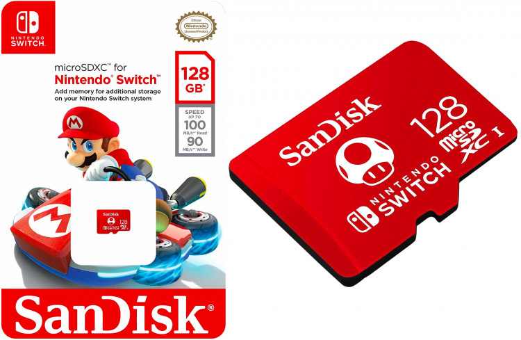 Карта памяти SanDisk microSDXC 128GB для Nintendo Switch (SDSQXAO-128G-GNCZN)