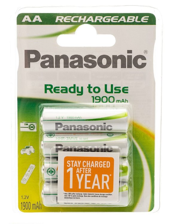 Аккумуляторы Panasonic Ready to Use AA 1900 mAh