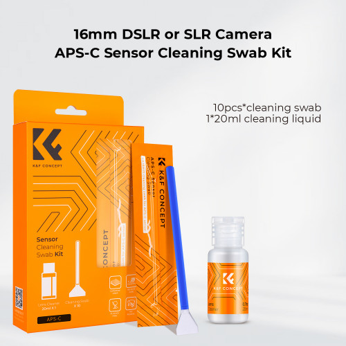 Набор для ухода за матрицей K&F Concept 16mm APS-C Sensor Cleaning Swab Kit SKU1616