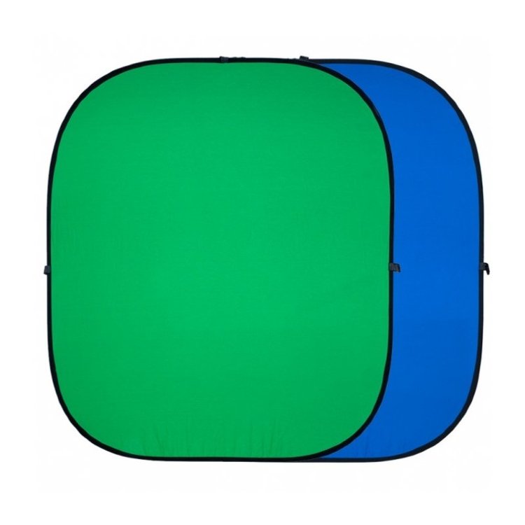Фон складной Raylab RF-12 хромакей муслиновый 150*200см (зеленый/синий)	